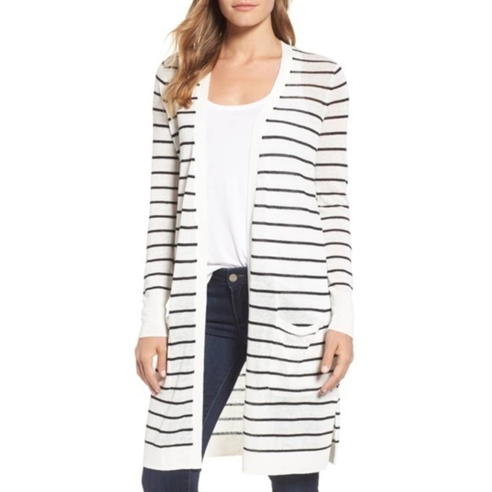 Halogen Long Linen Blend Cardigan NWT